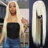 Nxy Hair Wigs 613 Transparent Blonde Honey Color Hd Lace Front Human for Women Brazilian Straight Frontal Wig 220609