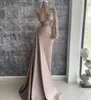 Sexy One Schulter Abendkleid Eregnat Meerjungfrau Pailletten Perlen Dubai Frauen ausschneiden maßgeschneiderte Prom -formelle Kleider