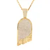 Armbanduhr Luxus Gold Hip Hop Schmuck stilvolle Uhr Halskette Combo Set Diamond Men Eced Out Pendant mit Franco -Kette