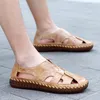 Sandals Man Beach Flip Flops Men Fashion Summer Sandal Leather For Men's Male Shoes Slippers Outdoor Couple WearSandals