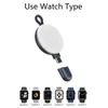 Portable Magnetic Wireless Charger Base för Apple Watch USB C -gränssnitt Iwatch 1/2/3/4/5/6/7 Series Smart Watch Charging