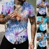 Casual shirts voor heren witte yoga mannen lente zomer single breasted revers revers full print strand heren grote lange mouwen pyjama korte sleveren's