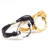 Charme pulseiras mulheres herat multinível amor corda de couro pulseira pulseiras fivela magnética para design elegante jóias presentescharm