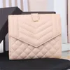 Kurzer Umschlag Brieftasche Designer Leder Mode Kartenhalter Mix mehrfach gefaltet Matelasse Cassandre Grain de Poudre geprägte Geldbörse Luxustasche C29M #