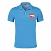 Gulf Print Custom Made Solid Color Man Short Sleeve T Shirt Cotton High Quality Slim Elasticity Men T-shirt Polo Shirt 220620
