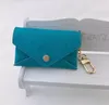 Designer Key Pouch Fashion Leather Purse Keyrings Mini Walls Coin Credit Card Holder 10 Colors Epacket3546223