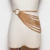 Belts Metal Chain Split Joint Lrregular Long Belt Fashion Women Luxury Designer Waist For Dresses Decorative BeltsBelts