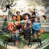 Halloween Decoration Black Spider Giant Festive 150cm large size Plush Halloween Props spiders Funny Toy for party or Bar KTV Haunted House Prop Indoor Outdoor cool