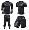 Trainingspakken voor heren Cody Lundin Bokskleding MMA Boxershorts Sport T-shirt met lange mouwen Leggings 4 stuks / 2 stuks Sportkleding Pak Heren Sport SetsM