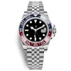 AAA Top Quality Mens Wristwatch Blue Red Céramique Céramique Watch en acier inoxydable Mouvement automatique Real Gmt Watches Limited Master Gift Montre de Luxe