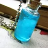 Ketten Wolken in einer Flasche Halskette Charm Wolke Himmel Kork Fläschchen Anhänger Kawaii SparkleChains Godl22