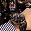 Złote Caijiamin-Men Rose zegarek zegarek na rękę VK 64 Chronograph Shell Silikon Pasek 5 atmodapoodpornych Luminous Wskaźnik Montre de Luxe 5KWS