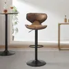 الأثاث GiveDusMyf Retro Tech Cloth Bar Stool مجموعة من 2 عداد بطولة شريط دوار رمادي مع 360 درجة ومقعد الرفع لغرفة الطعام الحية