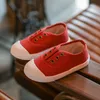 Spring Summer Kids Shoes For Boys Girls Insole 13.5-18CM Candy Color Children Casual Canvas Sneakers Soft Fashion Sneakers 220516