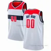 Tryckt anpassad DIY Design Basketball Jerseys Anpassning Team Uniforms Skriv ut Personliga Brev Namn och Nummer Mens Kvinnor Kids Ungdom Washington 100855