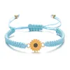 Bracelets de charme Daisy Gunflower Daisy Ajuste Pulseira de tecidos Bagle Ladies Bangle Jóias Vintage Casal Lucky Friendship WholesaleCharm INTE22