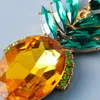 Pineapple Rhinestone Dangle Earrings High-Quality Crystal Drop Cute Earring New Fashion Xmas Jewelry For Women