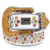 1Hottest Designer Belts Women High Quality Mens BB Simon Rhinestone Belt med bling strassbredd 4,0 cm midjeband241md