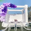 4x4 rodzinne trampoliny nadmuchiwane białe skocznia ślubna Pvc Dmakierowy zamek/księżyc Bounce House/Bridal Bounce House