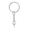 Keychains Metal Keyrings sleutelringen met ketting en spring voor sleutelhanger lanyard ambachtelijke sieraden die 300 stuks maken/set forb22
