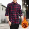 Camicie eleganti da uomo 2022 Fodera invernale in lana calda Plus Size Flanella a maniche lunghe da uomo Addensare Business Casual Camicia di velluto oversize