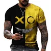 T-shirts pour hommes XOXO Modèle 3D T-shirt imprimé Mode Unisexe Street Casual Sports Shirt O-Cou Manches Courtes Surdimensionné T Vêtements