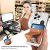 Universal Leather Stick On Wallet Cash ID Credit Card Holder Cases Pour Samung Iphone LG Huawei Back Phone Cards Slot 3M Sticker Car Magnetic Kickstand Mobile Skin