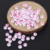 100 pcs/lot bricolage perle en vrac pour bijoux Bracelets collier faisant des accessoires artisanat acrylique rond couleur rose lettre perles