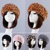 Beanie/skalle kepsar kvinnor päls hattar tjocka päls varm hatt hårkläder höst vinter ryska flickor mode skidöron
