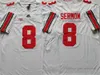 NCAA Ohio State Buckeyes College Football Jersey 4 Santonio Holmes 5 Garrett Wilson 8 Trey Misser 9 Binjimen Victor 12 Cardale Jones Hoge Kwaliteit Gestikt rood