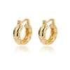Hoop & Huggie Round Earrings For Women Stainless Steel Gold Trendy Geometric Drop Statement Party Fashion Jewelry Gift Bijoux FemmeHoop