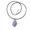 Natural Amethyst form Nugget Pendant Blacelet Cord Chains Necklace Fashion Energy Jewelry Crystal Healing Gemstone3230011