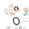 Ząbek Pierścień 65 mm silikonowe koraliki 3PCS Dziecko Urok Treat Naszyjnik Making BPA BEZPŁATNA Biżuteria
