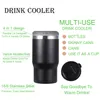 4 in 1 Insulated Drink Nonslip Doublewalled Stainless Steel Bottle Vacuum Beer Skinny Can Cooler Custom 220704