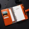 المفترات A6 Retro Notebook Cover Leather School Setcles Planner Multi Color Office 365 Diary Sketchbook Agenda 2022 Coil