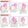 Handtuch 1pc Mikrofaser-Haar-Handtücher Wrap für Frauen Curly Spa Turban Schnelltrocknung Bad Duschhaube Schnell trockener Kopf