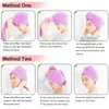 Serviette 1pc Microfibre Cheveux Serviettes Wrap Pour Femmes Bouclés Spa Turban Séchage Rapide Bain Bonnet De Douche Tête À Séchage Rapide