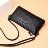 Evening Bags Leather Women's Bag 2022 Mobile Simple And Versatile Crocodile Pattern One Shoulder Messenger Handbag WomenEvening