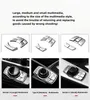 Auto multimedia knop Key Cover decoratieve stickers voor BMW 3 5 -serie X1 X3 X4 X5 X6 F30 E90 E92 F10 F18 F11 F07 GT Z4 F15 F16 F25 E60 E61 Accessoire Interieur