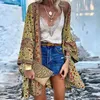 Ubranie etniczne Summer Kimono Otwórz Front Bohemian Floral Bluzka Casual Loose Beach Tops Vintage 5xl plus size Blusas Kobiet Karniganetniczny