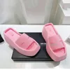 Met doos Alexander Slippers Zomerplatform Beach Sandalen Men Dames Sandaal Blue Pink Black Luxe schoenen Indoor Outdoor Slipper US 5-10