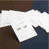 Серебряные карты с серьгами на заказ 8x8 см. Пакет 6x6cm из 100 мод 400GSM Paper Countage Packaging Devel Display Holder