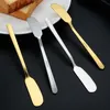 Ostknivar Multi Purpose Butter Knife Dessert Rostfritt stål Jam Spreaker Canape Cutter Appetizers Sandwich Cake Cream Tool Western Cutly Kitchen B0504