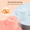 468 PCS Bébé Doux Silicone Bavoir Dessin Animé Imprimé Bavoirs Sucker Bol Assiette Tasse Cuillère Fourchette Ensembles Antidérapant Enfants Plats Sans BPA 220812