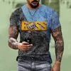 Maverick tryckt män s t shirt sommar kort ärmfilm mode trend casual hip hop t shirt manliga kläder topp 220705
