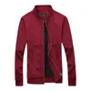 Chaquetas para hombre, llegada primavera otoño, abrigos de moda sólidos para hombre, chaqueta Bomber informal ajustada con cuello levantado, abrigo para hombre, M-7XLMen's