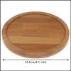 Bambu Round Square Bowls Plates For Succent Pots Brays Base Stander Trädgårdsinredning Heminredning Hantverk C0125 Drop Leverans 2021 Potställ