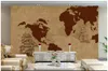 Custom qualsiasi taglia 3D wallpaper wallpaper murale dipinti classici nostalgici mappa europea nave per soggiorno sfondo decorazione della parete
