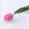 Artifical Real Touch Pu Tulips Fleur Single STEM Bouquet Fake Flowers Flowers Chambre Home Table Home Decor Rose blanc