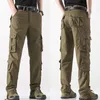 Spodnie męskie Sprężyn męskie spodnie ładunkowe khaki wojskowe menu spodni swobodny kotel 220823